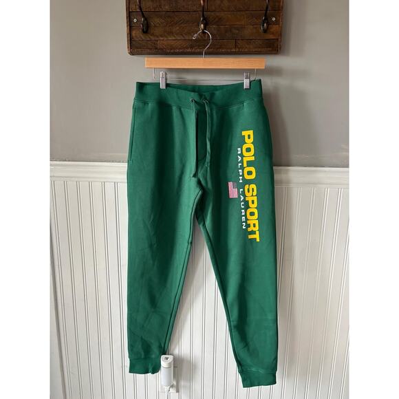 Polo Sport by Ralph Lauren Green Joggers Sweatpants Small Men's - Picture 3 of 4